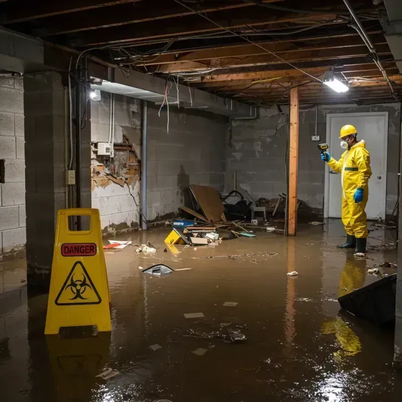 Flooded Basement Electrical Hazard in Port Barrington, IL Property